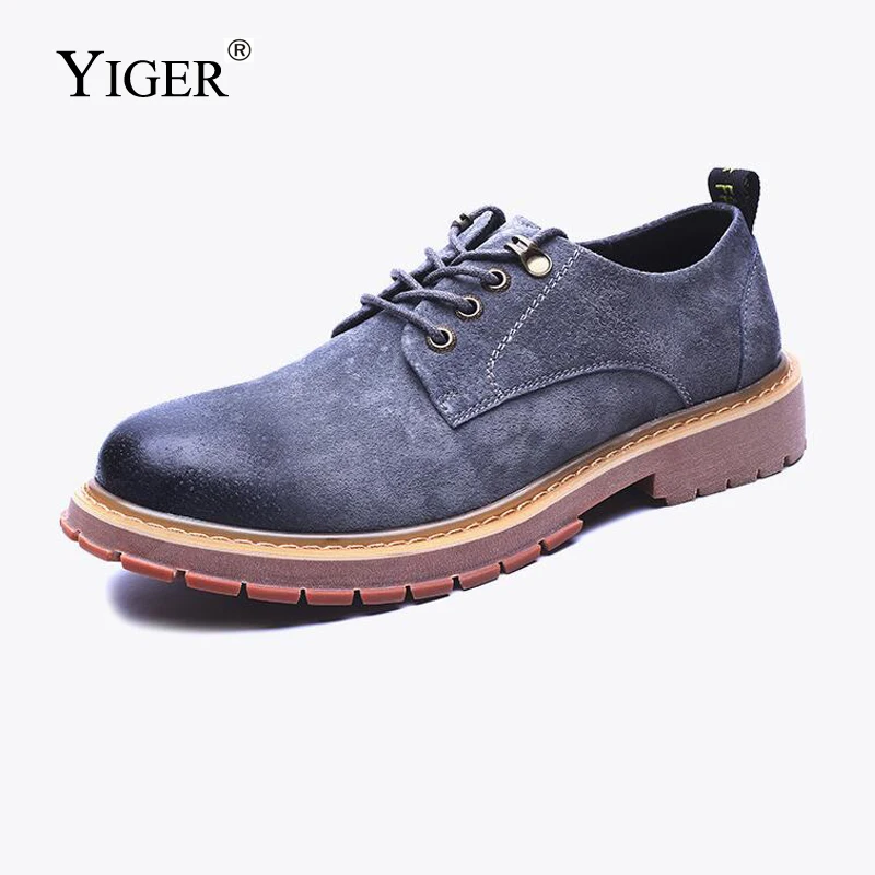 Мужская обувь YIGER повседневная из натуральной свиной кожи 0147 | Обувь