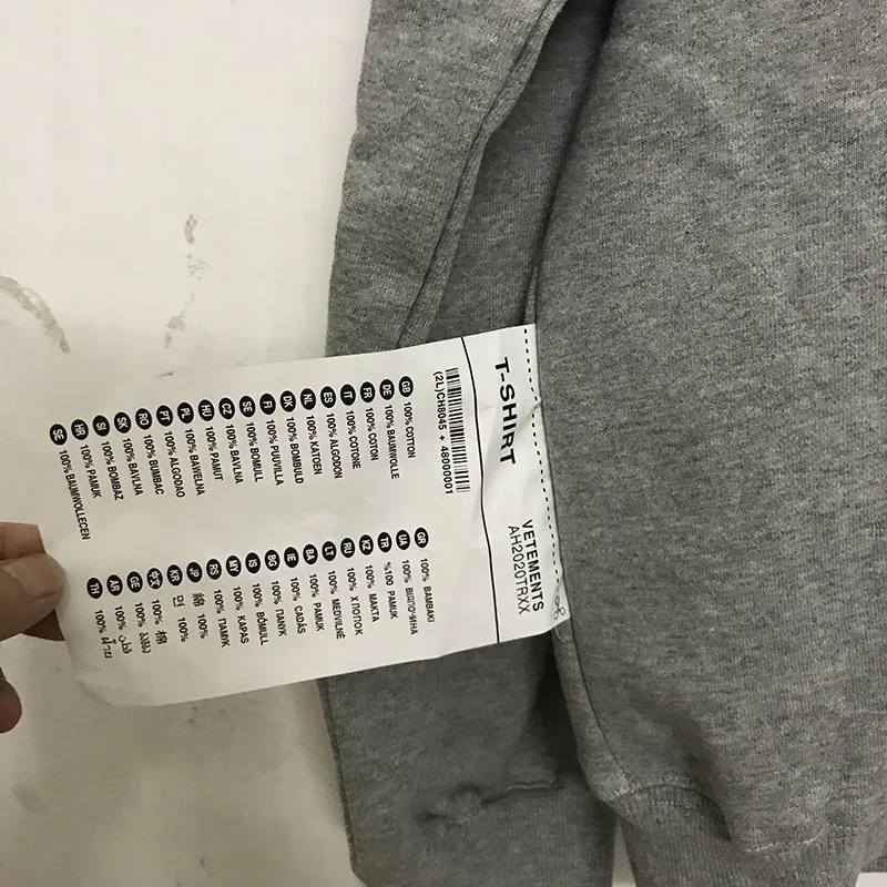 Вышивка Черный Серый Vetements пуловер для женщин Женская Повседневная мода Большой