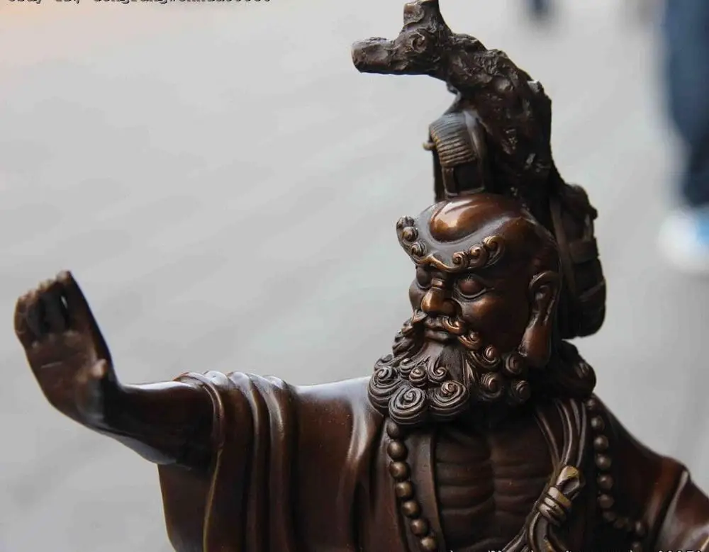 Китайский буддистский храм фиолетовый бронзовый медный Дамо Дхарма Бодхидхарма