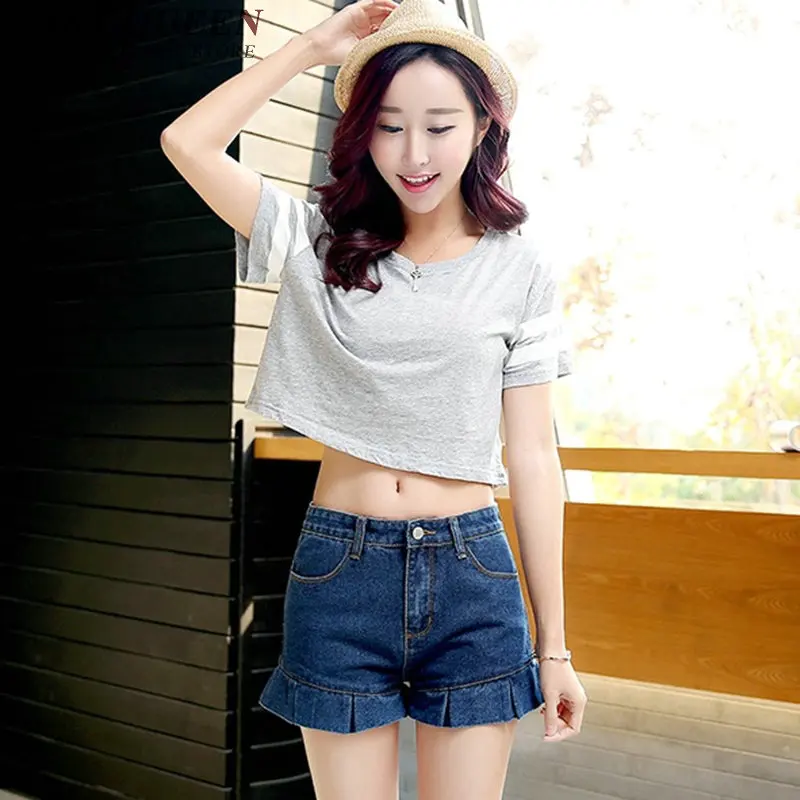 

Denim shorts female micro denim shorts denim blue shorts for teenagers 2018 new arrivals womens shorts 2018 summer AA1095