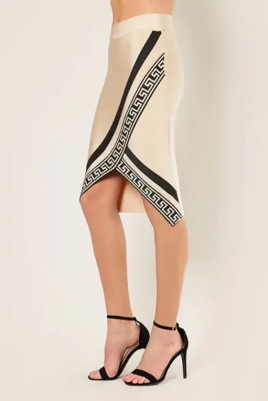 2019 New high quality Print pencil skirts fashion Women Bodycon Celebrity party bandage Skirt wholesale |