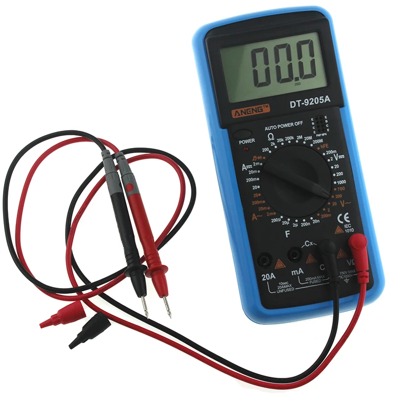 ANENG DT9205A AC/DC ЖК-дисплей Профессиональный электрический ручной тестер метр Цифровой мультиметр Multimetro Амперметр мультитестер