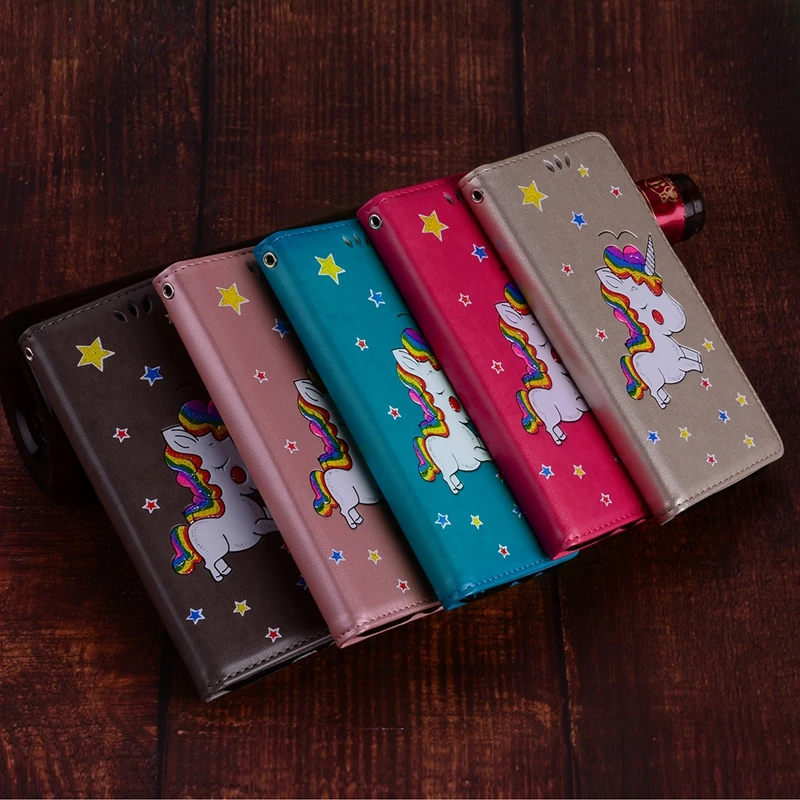 Флип кожаный чехол для Etui iPhone XR Coque милый Единорог кошелек Подставка Apple чехлы