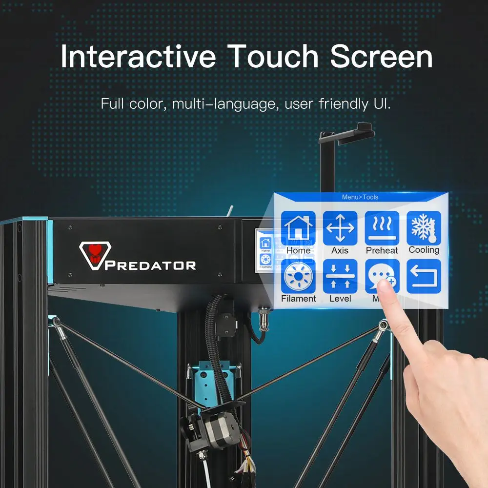 3d печать er Anycubic Хищник плюс размер печати TFT сенсорный экран FDM комплекты деталей