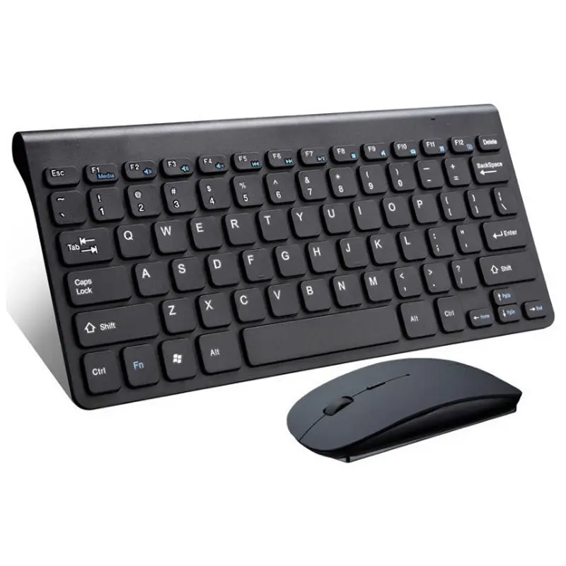 Black Keyboard Mouse 2,4G USB Беспроводная клавиатура мини портативные мультимедийные клавиатуры мышь комбо набор для ПК Mac настольный компьютер ноутбук MacBook ноутбук - Цвет: Black Keyboard Mouse