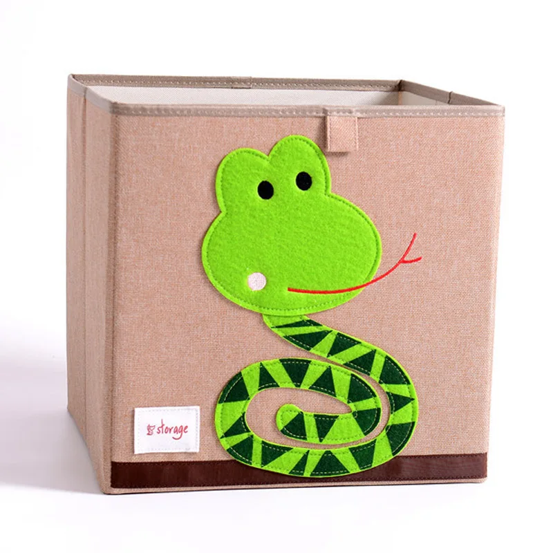 Мультяшный ящик для хранения животных детские игрушки органайзер складная