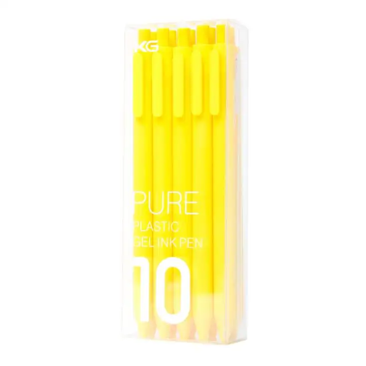 10 Pen Black Ink g 10 шт./упак. Xiaomi KACO вывеска ручка мм 0,5 мм ручка, подпись ручка черный, белый цвет ABS пластик гладкие чернила для школьников/офисный работник - Цвет: 10 Pen Black Ink g
