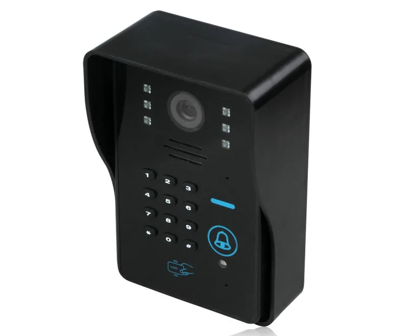 one camera Новое поступление, домашняя система безопасности, домофон, аудио дверной звонок, 7 дюймов, видео-телефон двери, HD камера, w/t, пароль и функция ID карты - Цвет: one camera