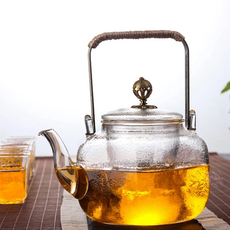 Новый высокий термостойкий боросиликатный 700 мл чайник из прозрачного стекла