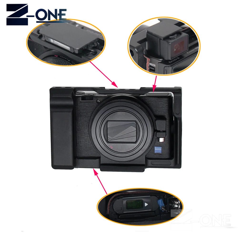 Алюминий сплав Камера клетка для sony RX100 M6 Камера стабилизатор для sony RX100 VI рама для DSLR/Камера рамка