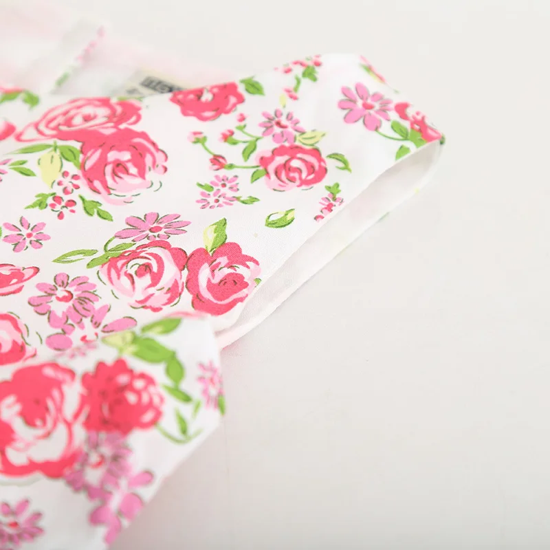 Летние Платья с цветочным принтом для девочек детское платье без рукавов