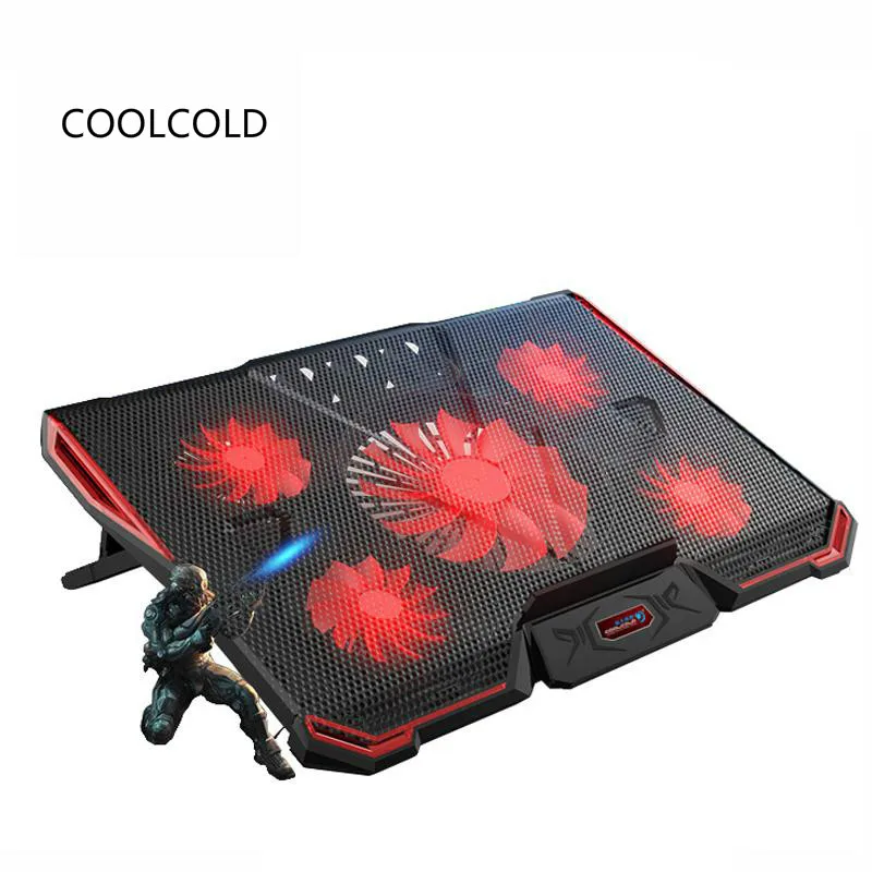 Охлаждающая подставка CoolCold для ноутбука с воздушным охлаждением 5 вентиляторов 2