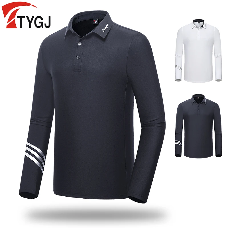 

Men Golf Apparel Adhemar Quick-drying Shirt Outdoor Sports Turnover Full Sleeve T-Shirt Soft Comfortable with Jersey Man