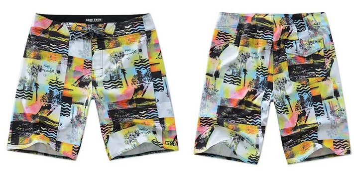 Мужские желтые пляжные шорты с рисунком женские свободные для серфинга размера