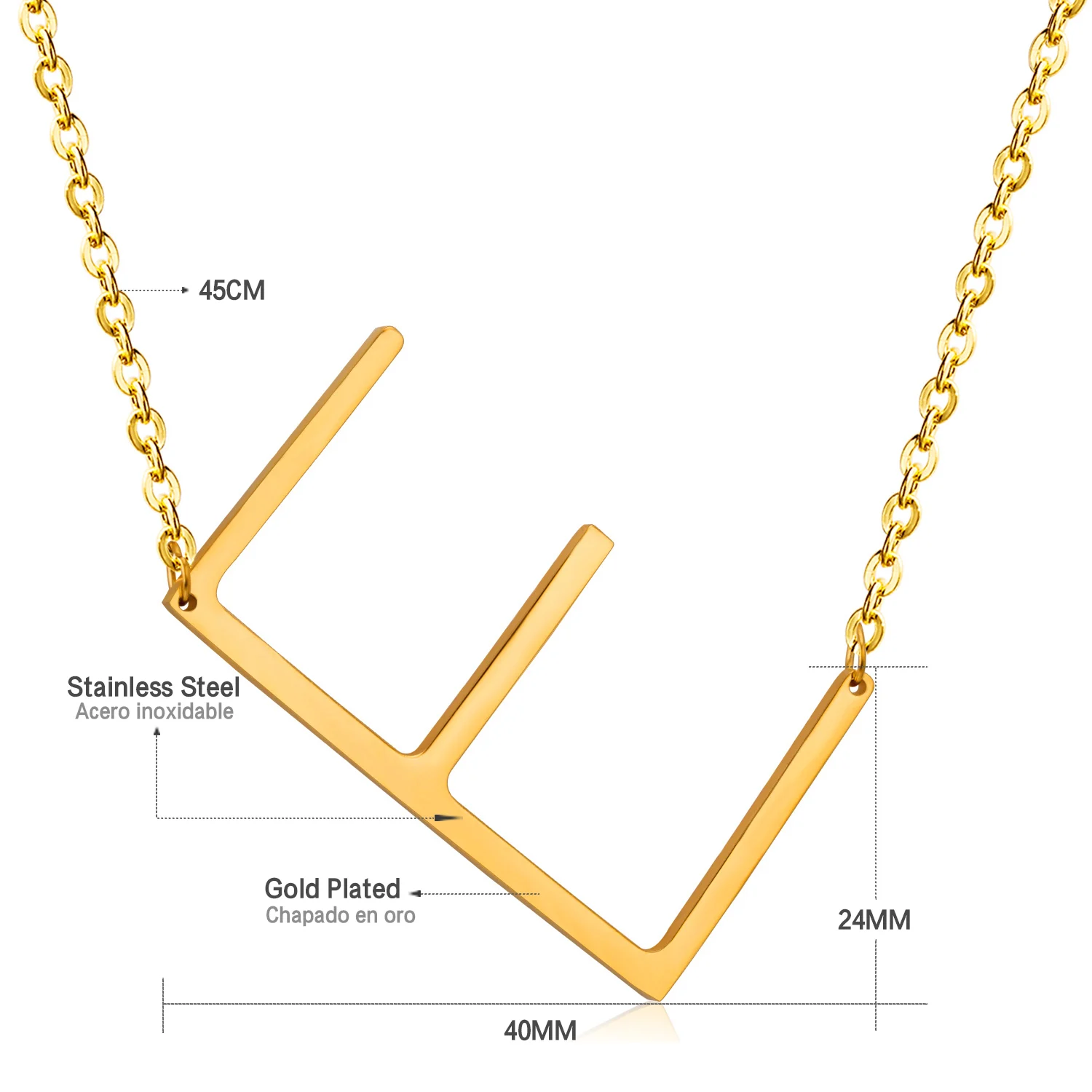 Новое поступление Начальная E письмо Цепочки и ожерелья для Для женщин/Для мужчин