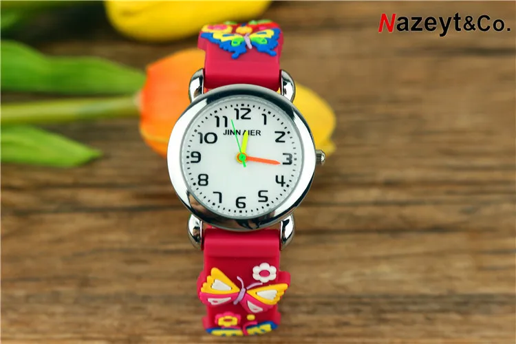 2021New simple quartz watch for kids 3D silica gel jelly | Наручные часы
