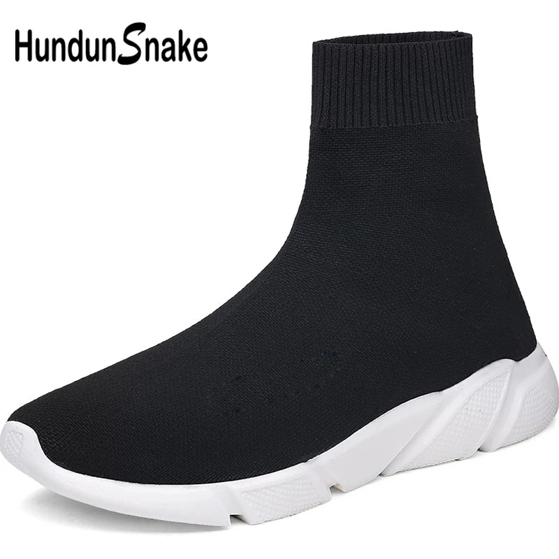 

Hundunsnake Summer Sneakers Men Shoes Sport Women Running Socks Shoes Male Sports Shoe High Top Chaussure Homme Black Walk A-037