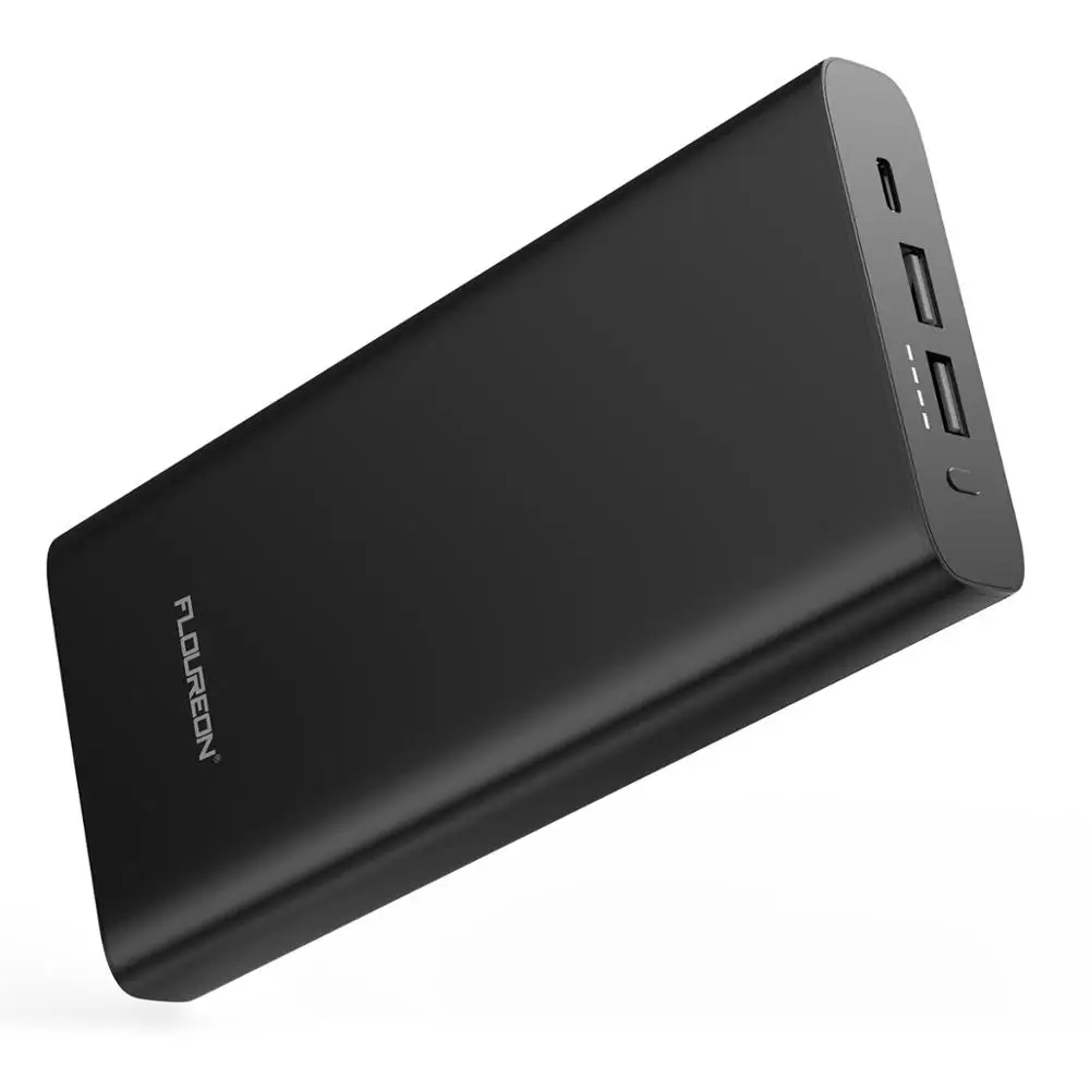Black Flouren power Bank 26800 мАч usb type C PD быстрое зарядное устройство для iPhone XS Max XR 8 samsung S9 HUAWEI mate 20 ноутбуков - Цвет: Black