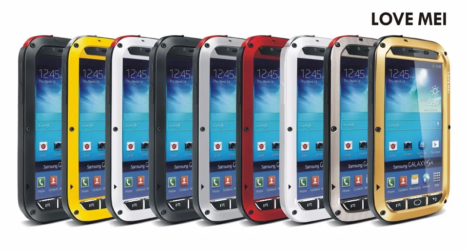Водонепроницаемый алюминиевый металлический чехол Love Mei Life для SAMSUNG Galaxy S5 S6 Note 3 4 5 A3 A5 A7 A8000 A9 Alpha Cover