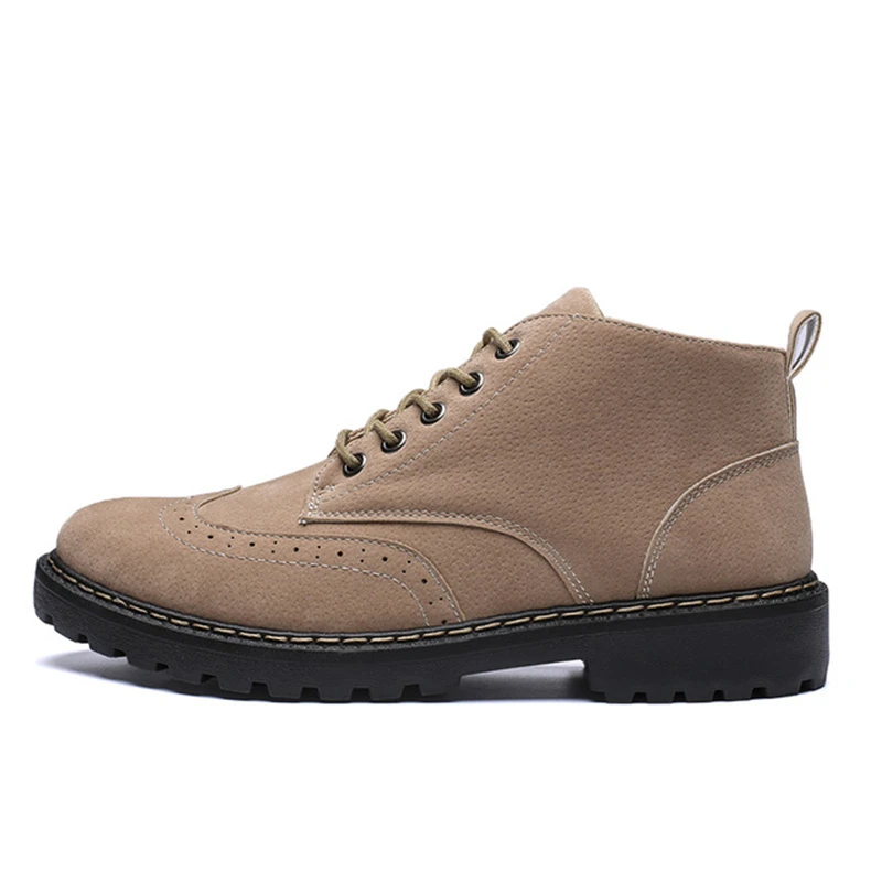 High Top Snow Shoes Outdoor Casual Men Winter PU Ankle Boots Breathable Leather | Обувь