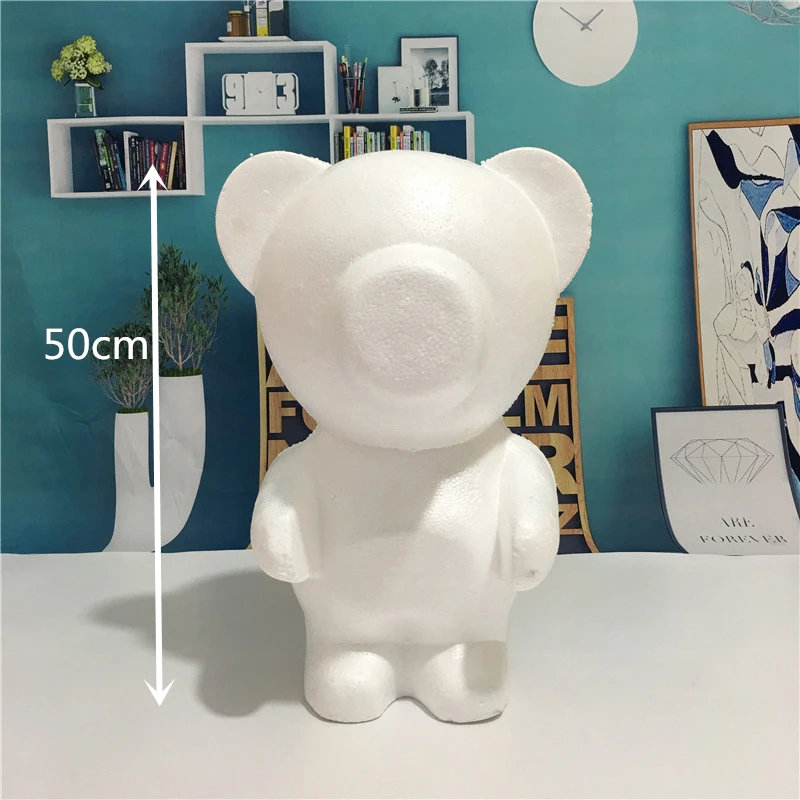 3 размера творческие Diy подарки пузырьковый Розовый Медведь Diy Материал пена пластиковый медведь искусственный цветок Embryo пена пластиковые цветы