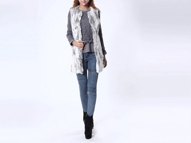 Жилет женский из натурального кроличьего меха KDH535 2019 | Женская одежда