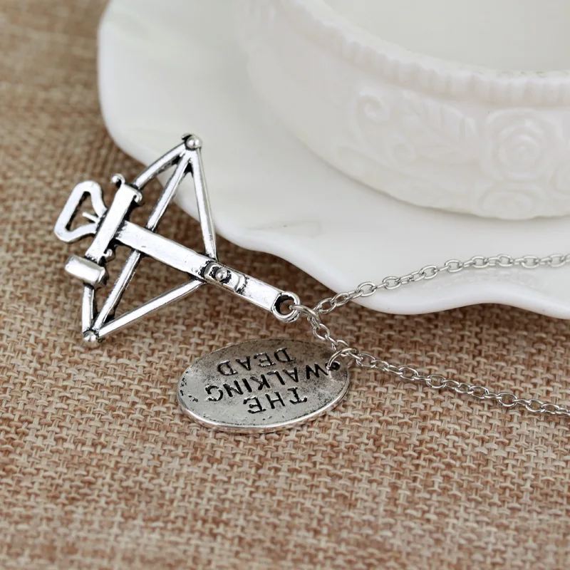 Горячая фильм ювелирные изделия Ходячие мертвецы ожерелье кулон в виде арбалета