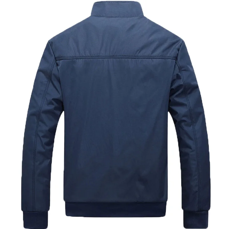 Мужская куртка с воротником Мандарин хлопковая высокого качества на весну осень