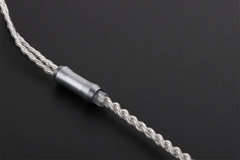 TRN V10 сменный кабель 2 Pin 0,75 мм 0,78 мм MMCX Модернизированный позолоченный серебряный кабель для TRN V10 для KZ ZS6 ZST Для Shure SE215