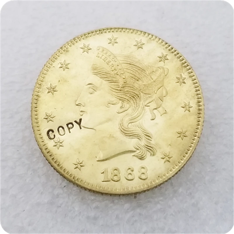 Копия Реплика США 1868 &quotThree Cent Liberty Head&quot печатная монета в виде орла с
