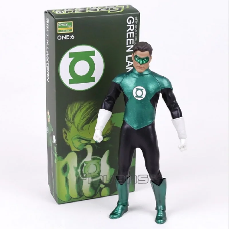 1:6 Сумасшедшие игрушки Зеленый Фонарь Hal Jordan 12 ''Лига Справедливости Аллен ПВХ
