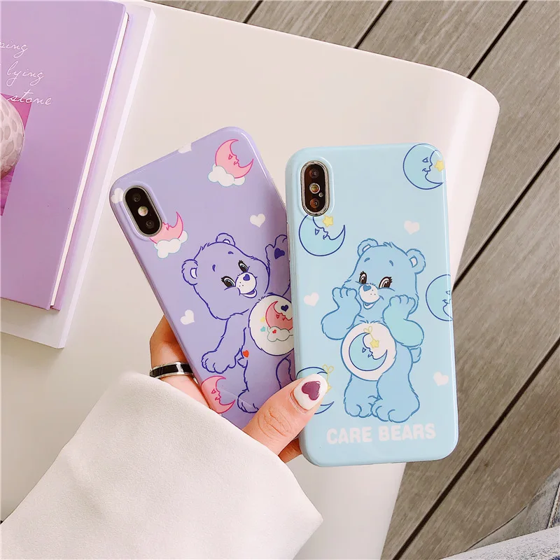 Мягкий силиконовый чехол с медведями для iphone x, чехол xs max xr, милый медведь, глянцевый чехол для телефона 6, для iphone 6s, 7, 8 plus, 7 plus, 8, 11