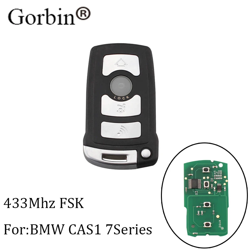 GORBIN 4 кнопки дистанционный смарт ключ-брелок для BMW CAS1 7 серии 315/433 МГц FSK E65 E66 E38 E39