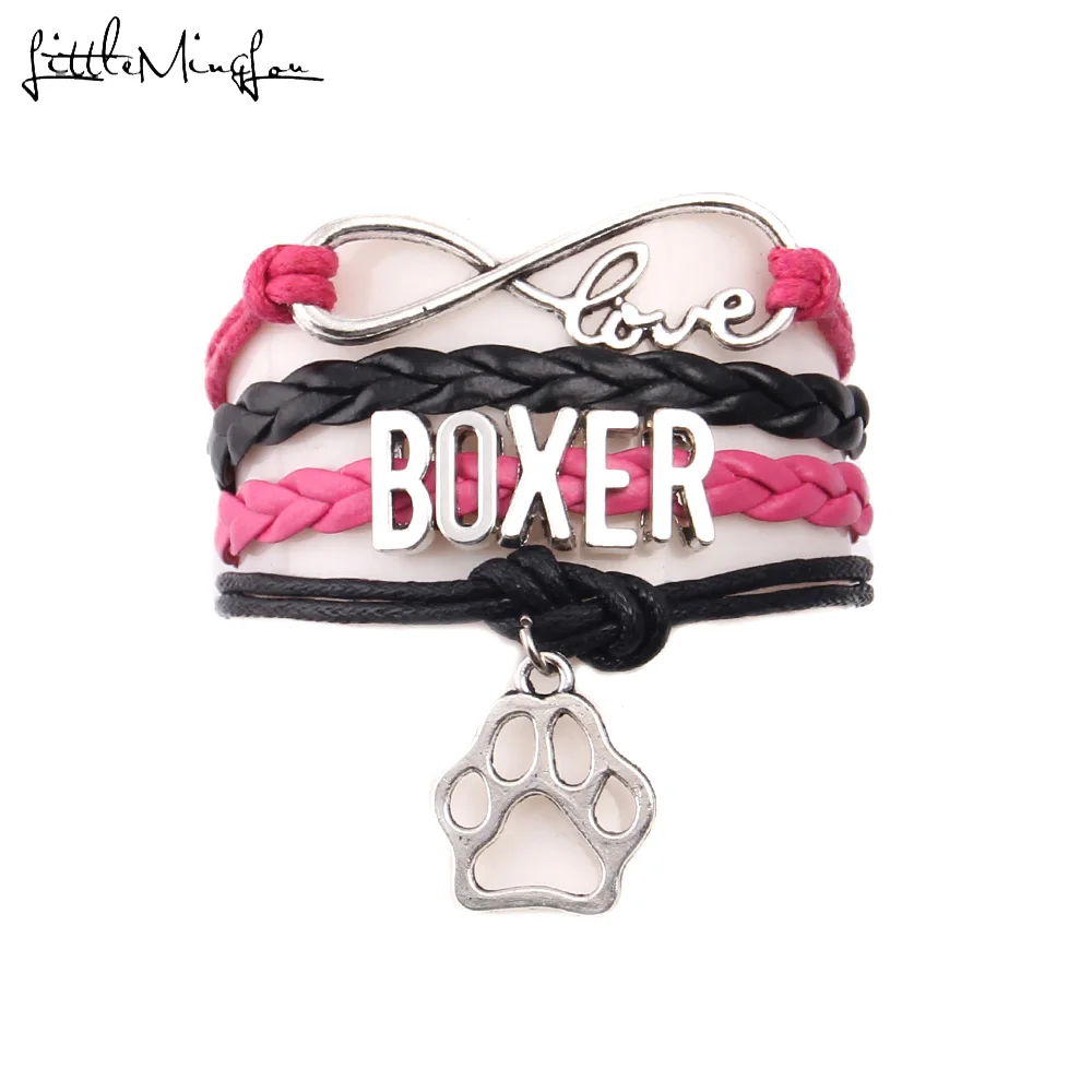 Браслет боксёр с кожаным ремешком в виде собаки|men bracelet|bracelets & banglesbangles for women |