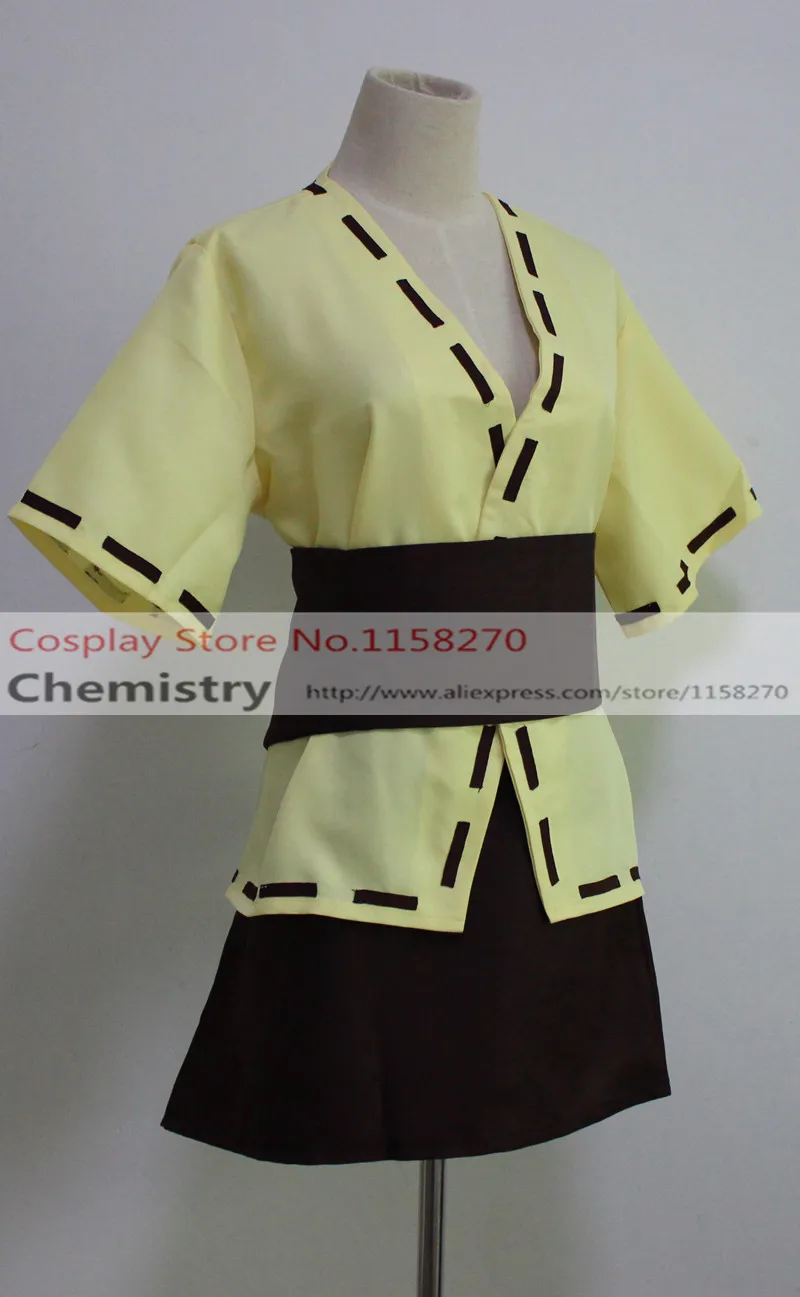 Бесплатная доставка желтый костюм для косплея кусхина удзумаки |