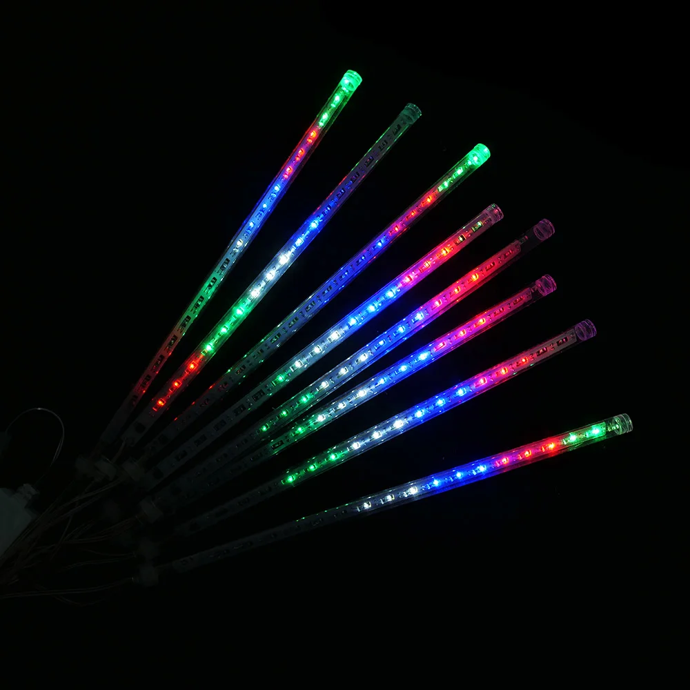 144LED метеорный поток падающая звездочка капля дождя сосулька Снежная осень