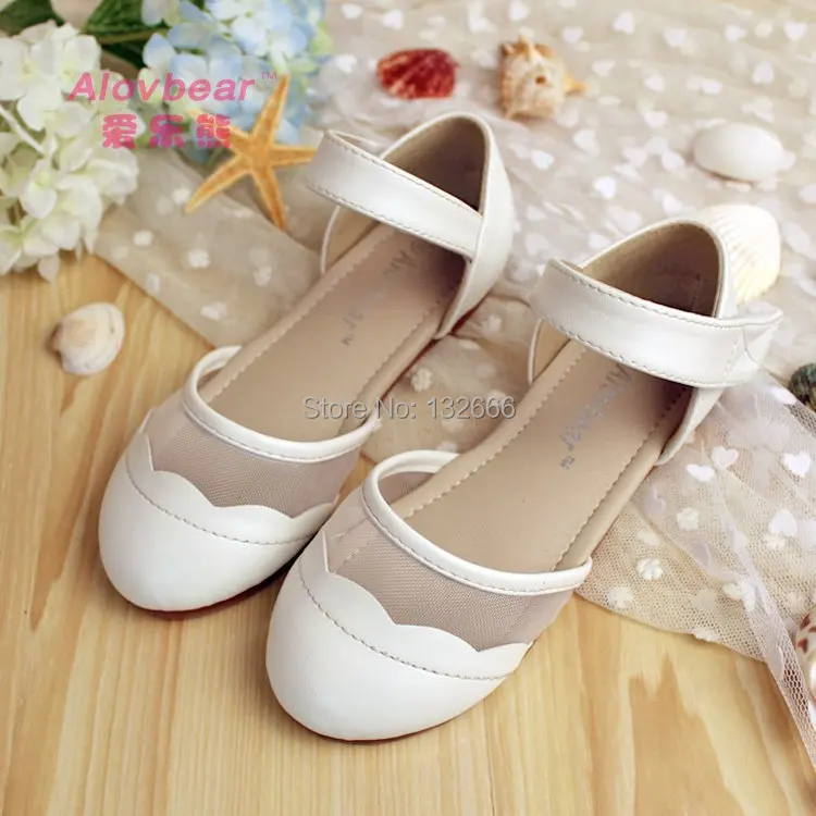 Весна и лето дети в обувь девочки сандалии полые кружево женское корейский