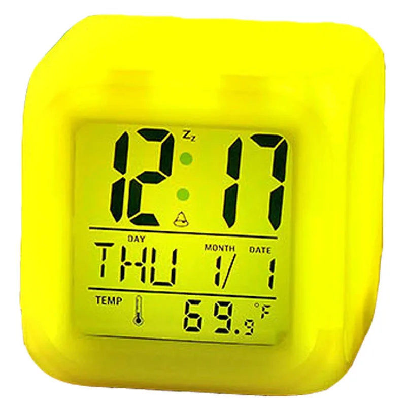 Цифровые часы-будильник светящиеся творческие мини-часы для девочек 7 цветов