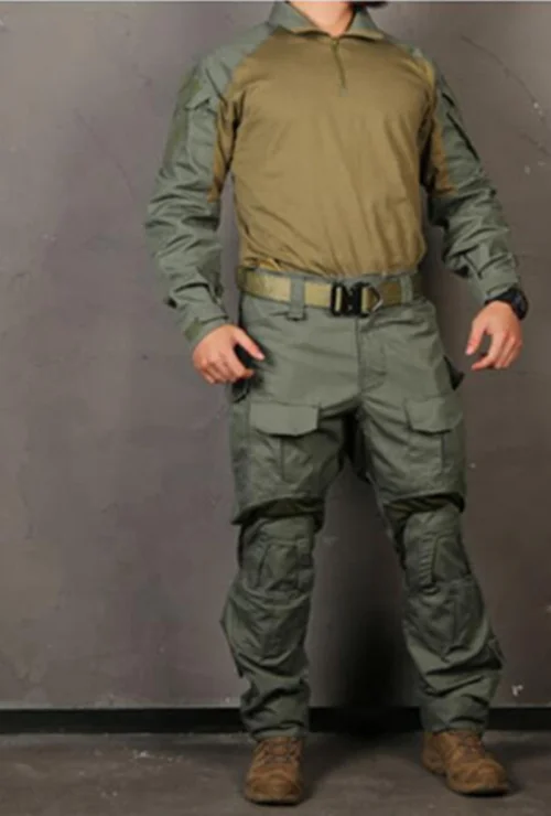 FG Новинка, Emerson BDU G3 CB KH FG WG, Боевая форма, рубашка, штаны и наколенники, военная армейская форма, костюмы из серого цвета - Цвет: FG