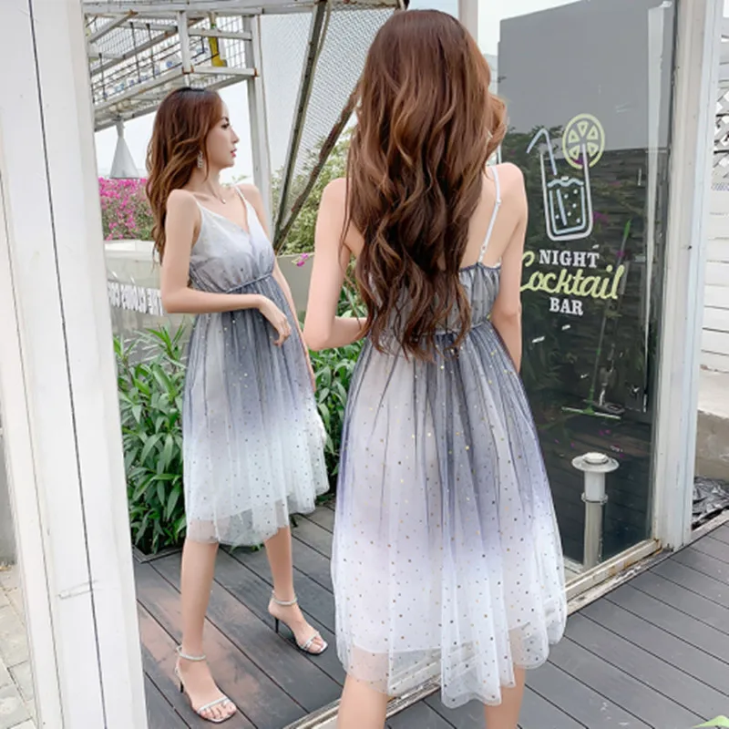 MSSNNG Real Shot 2019 Лето Новая мода темперамент сладкий блестки талии было тонкое