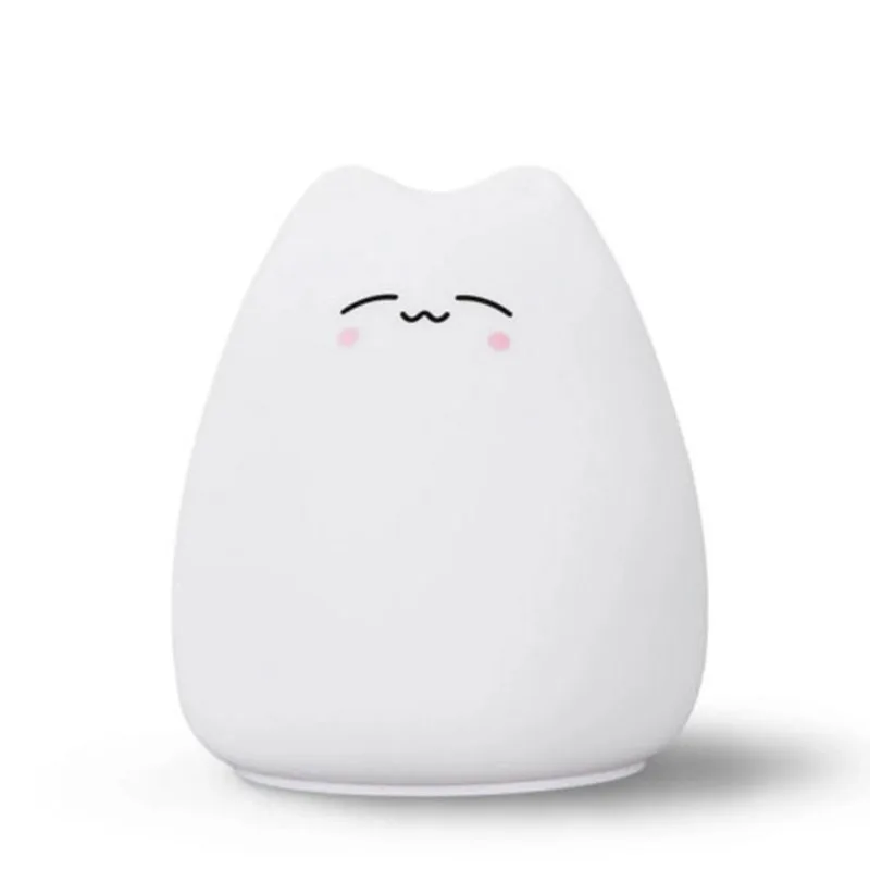 Ночной светильник с usb зарядкой 7 цветов силиконовый светодиодный изображением