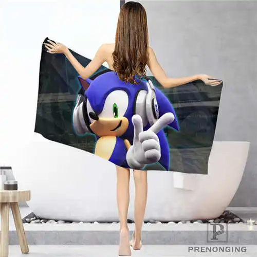 Пользовательский Классик_ Sonic_(1) тряпка для ванной комнаты полотенце s полотенце для лица/банное полотенце для душа s Размер 33x74 см/72x143 см#18-12-16-03-107 - Цвет: Face or Bath Towel