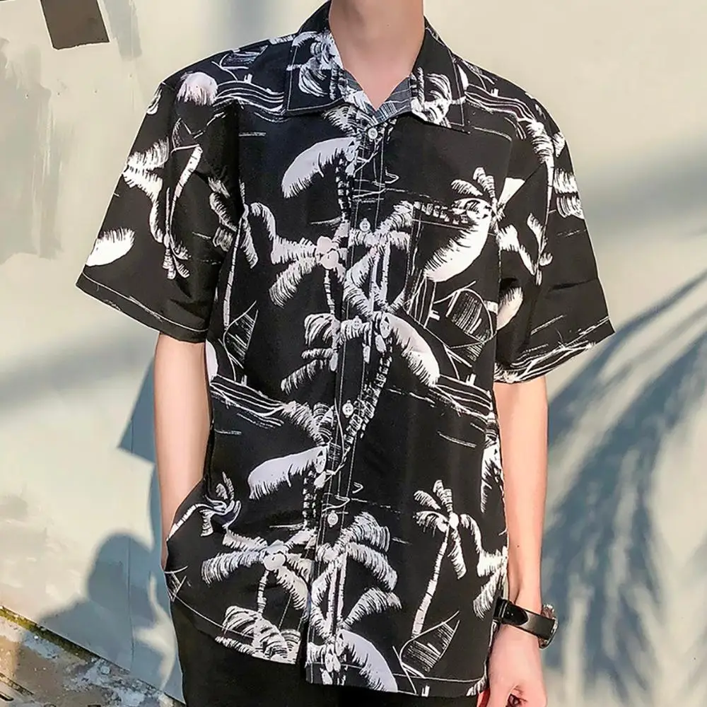 Мужские повседневные рубашки с коротким рукавом и персональным принтом Camisa Lino