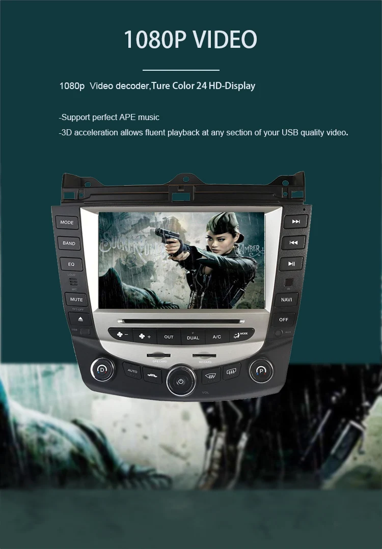 Автомобильный Радио Мультимедиа Android 8,0 для Honda Accord 7 2003-2007 автомобильный dvd аудио стерео плеер gps навигация wifi RDS 2din