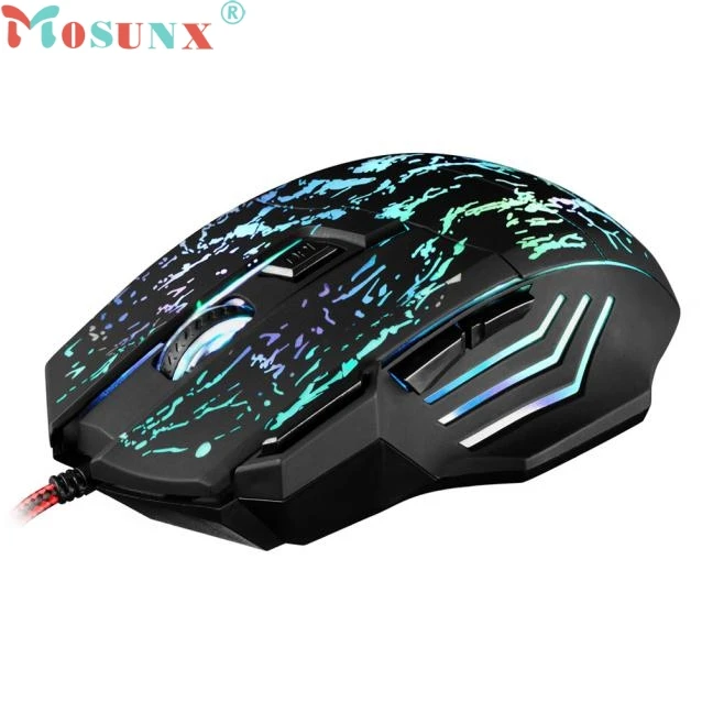 Mosunx Simplestone цветной светодиодный оптический Проводная игровая мышь 5500 DPI USB Мыши