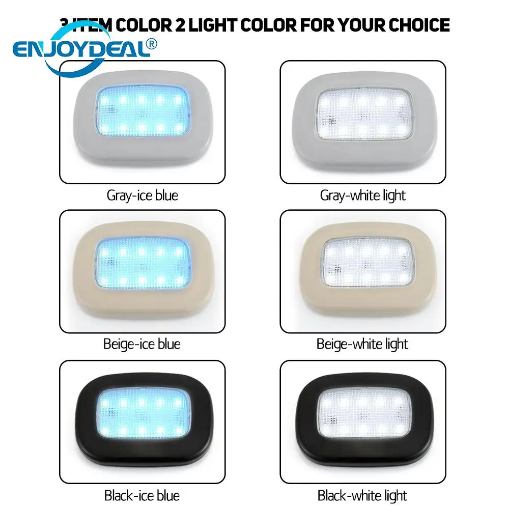 

Car Reading Light Auto USB Charging Roof Magnet Time Interior Square Dome Vehicle Indoor Ceiling Lamp