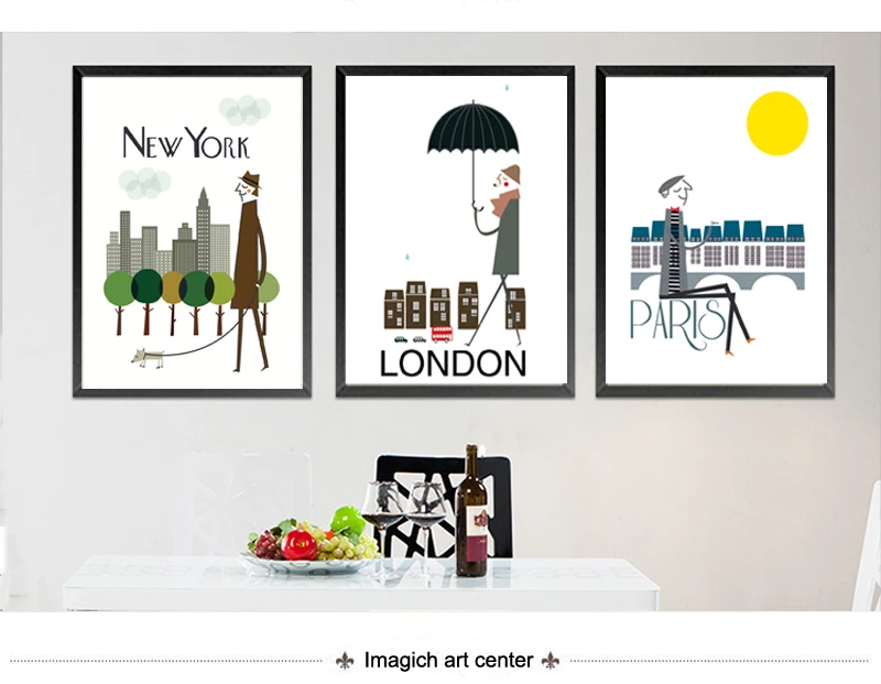 Абстрактная Картина на холсте современное декоративное искусство мультяшные