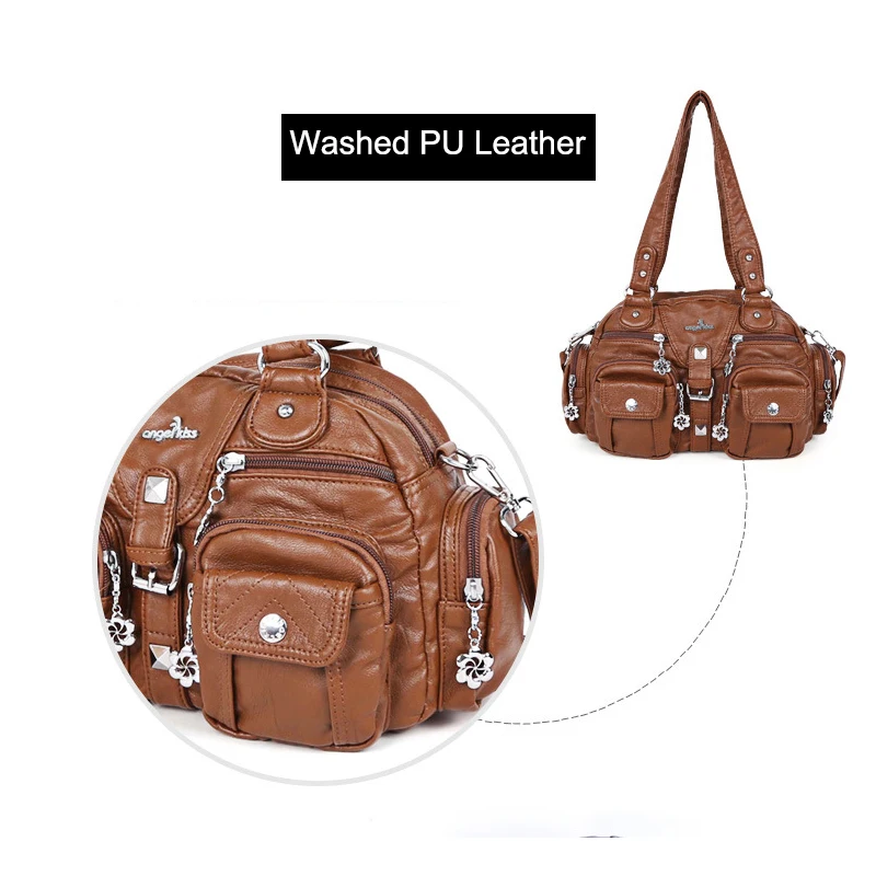New Women high quality PU Leather Multifunction Hobo Bag Design Female Leisure Large Shoulder Bags Lady Shopping Casual Handbag | Багаж и