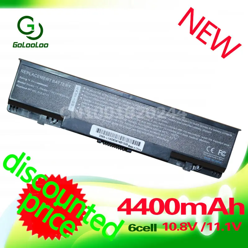 

Golooloo 4400MaH 11.1v Battery for dell Studio 1735 1737 312-0708 312-0711 312-0712 KM973 KM974 KM978 MT335 MT342 PW823 PW824