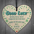 Деревянные поделки в форме сердца Good Luck, рождественские домашние украшения для елки, винная этикетка, маленькие подвесные аксессуары